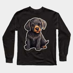 Cute Black Labrador Dog - Dogs Chocolate Labradors Long Sleeve T-Shirt